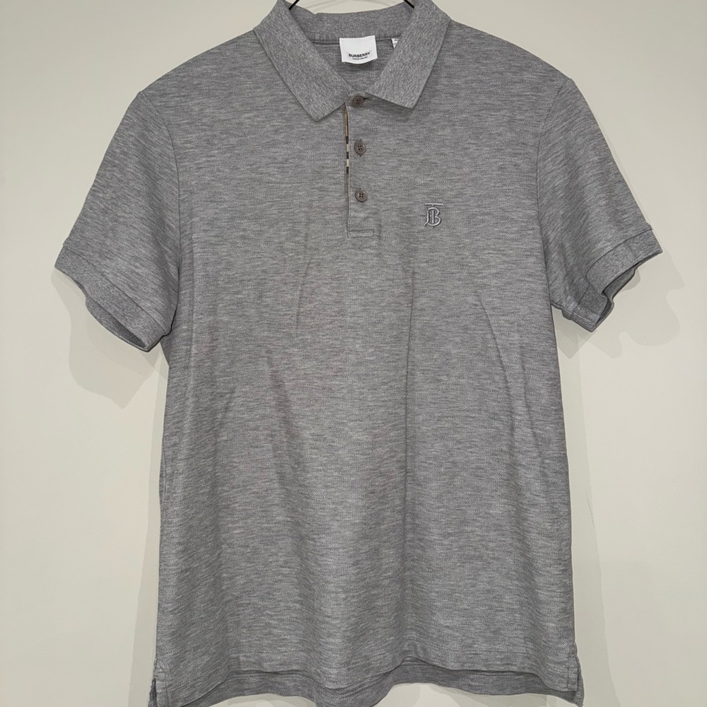 Burberry Mens polo size XL- grey